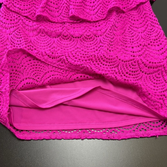 Lilly Pulitzer Pink La Fortuna Lace Top Small 25603 Soft Off the Shoulde… - Picture 5 of 14